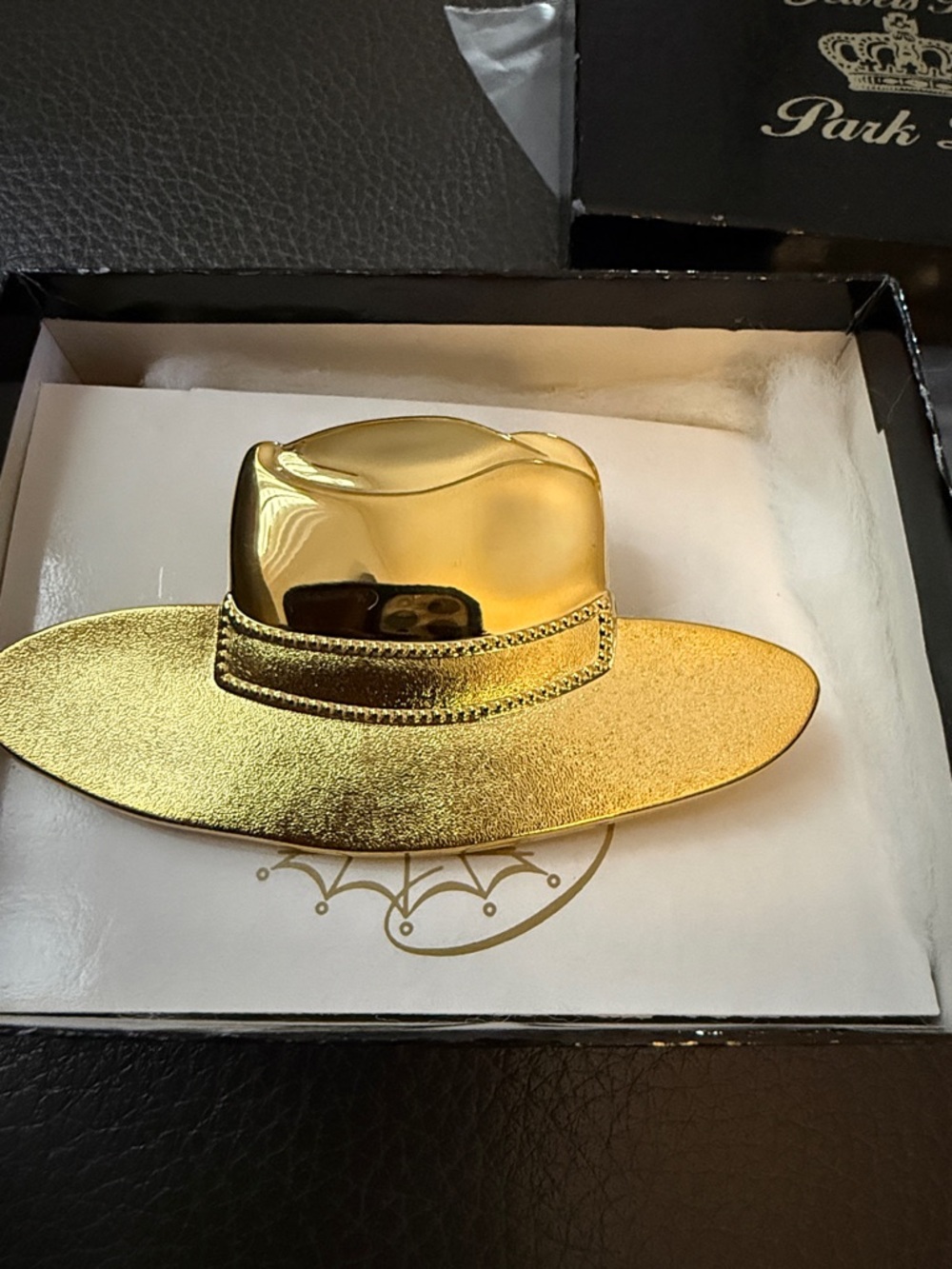 Park Lane Gold Western Cowboy Hat Lapel Pin